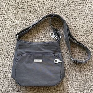Baggallini Gray Crossbody Bag with Silver Hardware